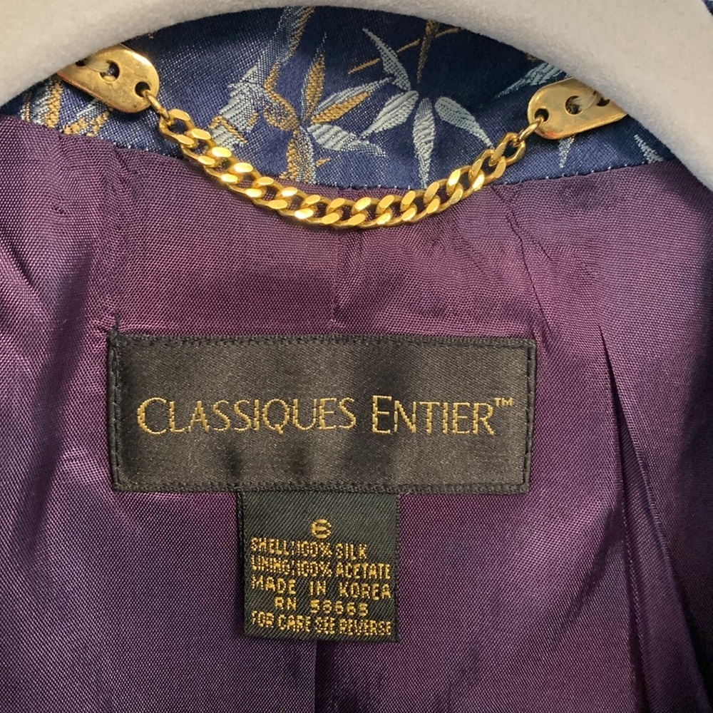 Classiques Entier‎ 100% Silk Blazer size 6 - Picture 2 of 5